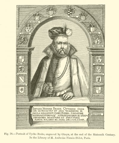Portrait de Tycho Brahe, gravé par Gheyn, à la fin du XVIe siècle - French School