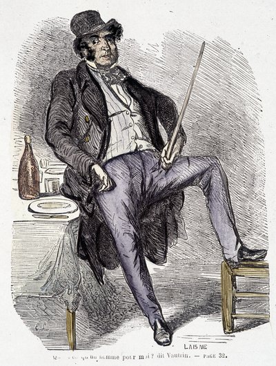 Portrait de Vautrin (personnage inspiré par Vidocq) - dans "Splendeurs et misères des courtisanes" par Balzac. - French School