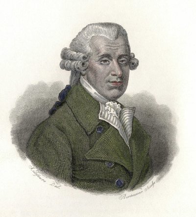 Portrait de William Hawes (1736-1808), médecin anglais. dans "Portraits des Hommes Utiles" - French School