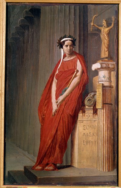 Portrait de la comédienne Élisabeth Félix dite Mademoiselle Rachel - French School