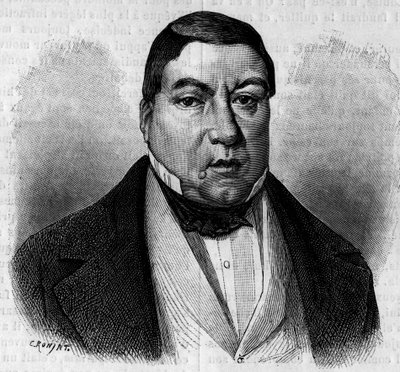 Portrait du comédien Moessard. Gravure dans le journal illustre "La jeunesse" - French School