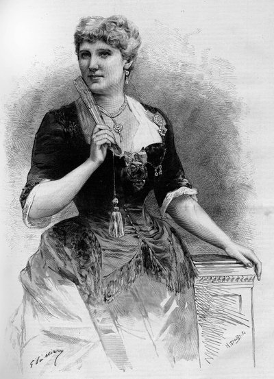 Portrait de la soprano suédoise Christine Nilsson (1843-1921), dans Le Monde Illustré 1887 - French School