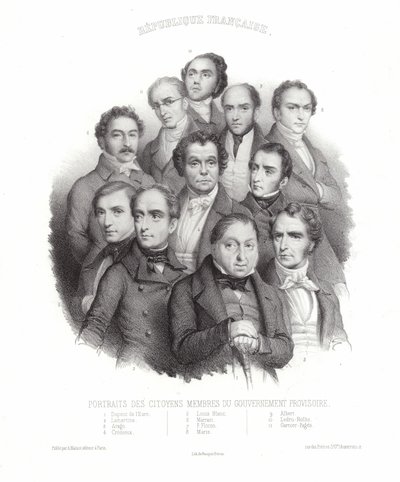 Portraits des Citoyens Membres du Gouvernement Provisoire - French School