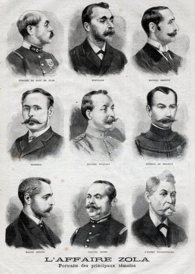 Portraits des principaux témoins de l