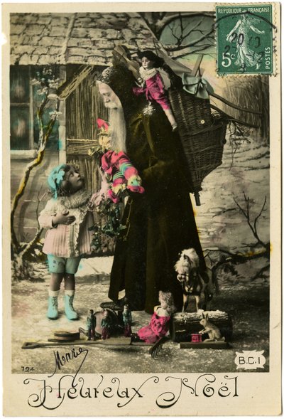 Carte postale : Joyeux Noël, Mary - French School