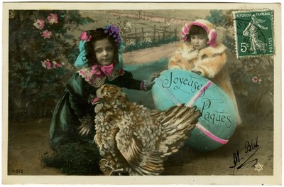 Carte postale : Joyeuses Pâques - French School