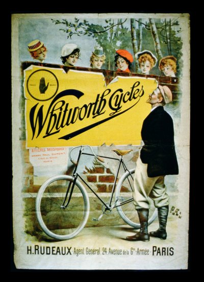 Affiche publicitaire pour les cycles Whitworth, Paris - French School