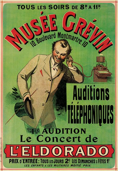 Affiche publicitaire pour un concert au Musée Grévin à Paris - French School