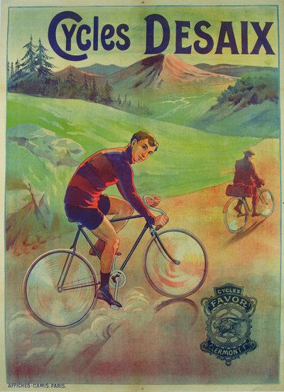 Affiche publicitaire pour les cycles Desaix - French School
