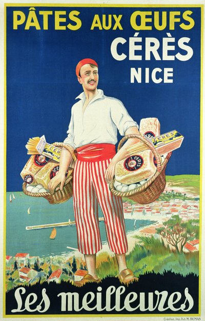 Affiche publicitaire pour les pâtes fabriquées par Cérès - French School