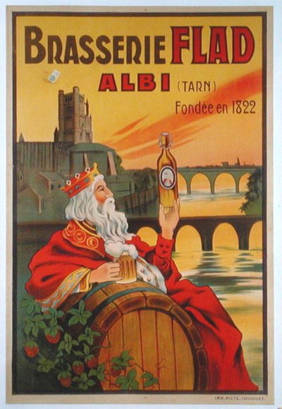 Affiche publicitaire pour la Brasserie Flad à Albi - French School