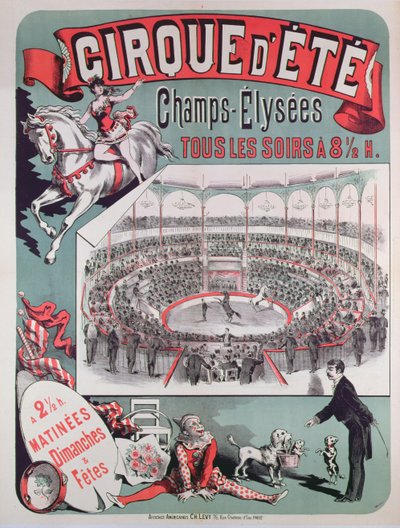 Affiche publicitaire pour le Cirque d