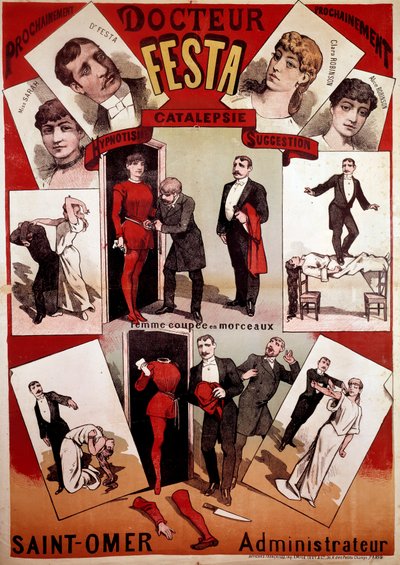 Affiche présentant le spectacle de magie de l