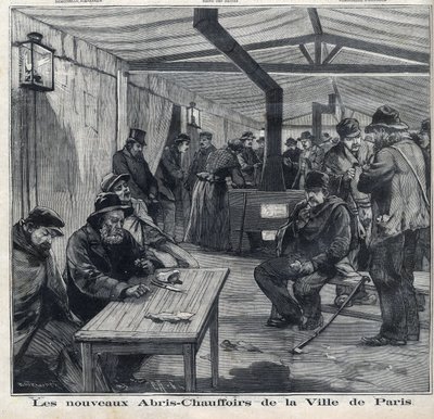 Précarité dans la capitale : Les nouveaux abris chauffants dans la ville de Paris où les pauvres viennent se réchauffer, dans "Le Petit Parisien" - French School