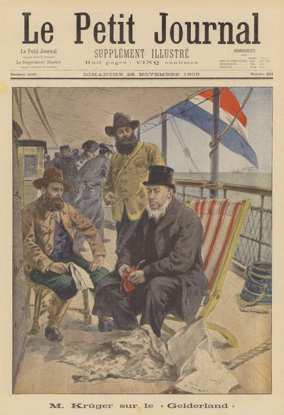 Le président Kruger du Transvaal en exil à bord du navire néerlandais Gelderland - French School