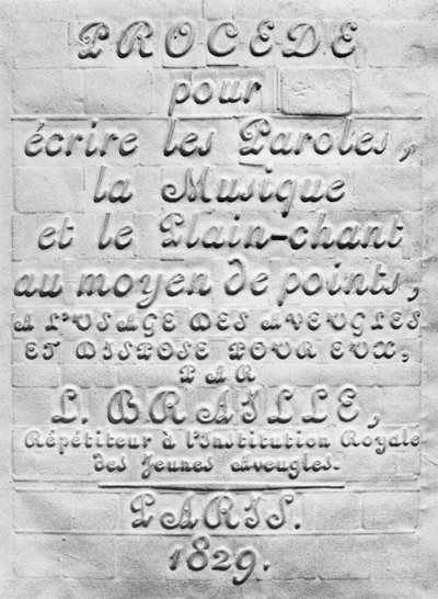 Procédé pour écrire les Paroles, la Musique et le Plain-chant au moyen de points, à l