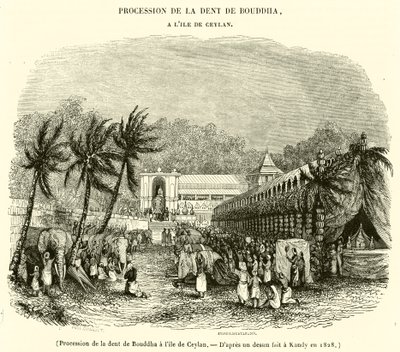 Procession de la dent de Bouddha à l