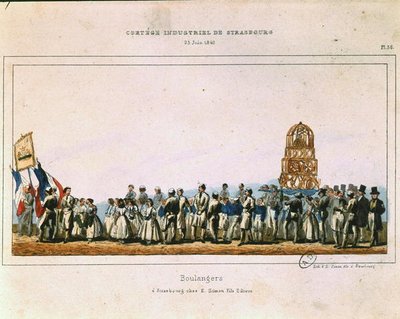 Procession des Boulangers à Strasbourg, 25 juin 1840 - French School