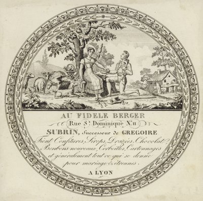 Étiquette de produit pour une confiserie française - French School