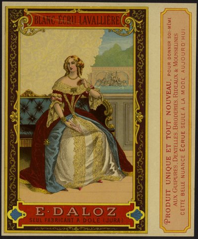 Étiquette de produit avec l
