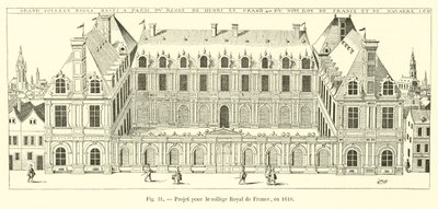 Projet pour le collège Royal de France, en 1610 - French School