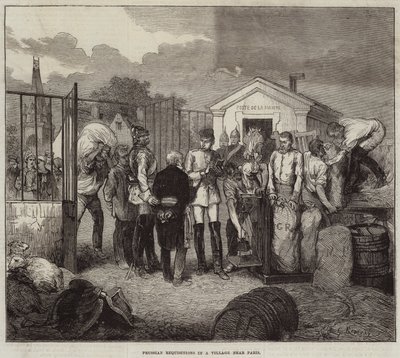 Réquisitions prussiennes dans un village près de Paris - French School