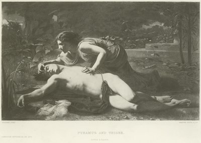 Pyrame et Thisbé (gravure) - French School