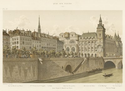 Quai aux Fleurs, 1855 - French School