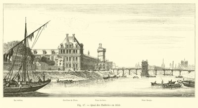 Quai des Tuileries en 1650 - French School