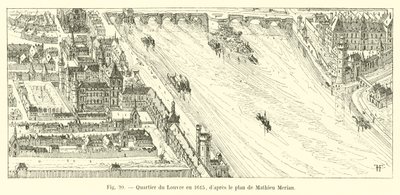 Quartier du Louvre en 1615, d