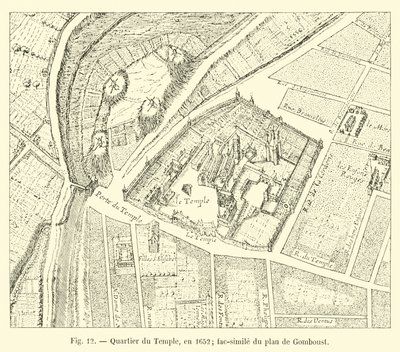Quartier du Temple, en 1652 - French School