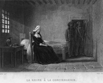 La reine Marie-Antoinette à la prison de la Conciergerie - dans «Révolution française» par Thiers. 19e siècle - French School