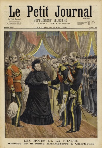 La reine Victoria arrivant à Cherbourg, 1897 - French School