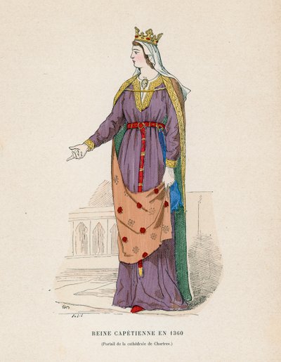 Reine en 1360 - French School