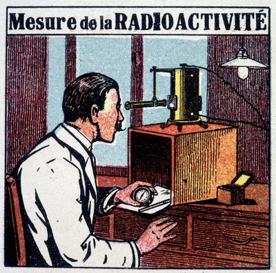 Mesure de la radioactivité - gravure, 20e siècle - French School