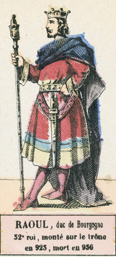 Raoul, duc de Bourgogne, 32e roi, monte sur le trône en 923, mort en 936 - French School