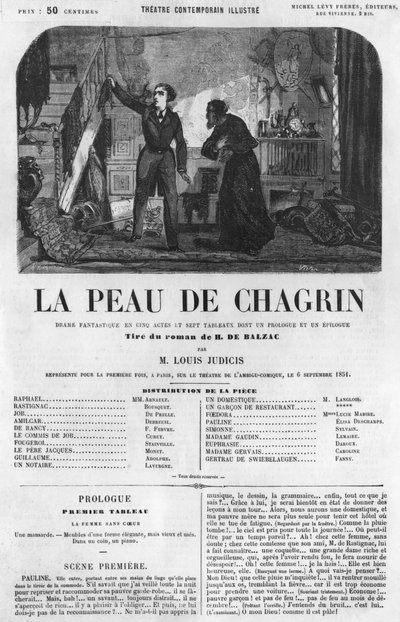 Raphael de Valentin et le commerçant, illustration de 