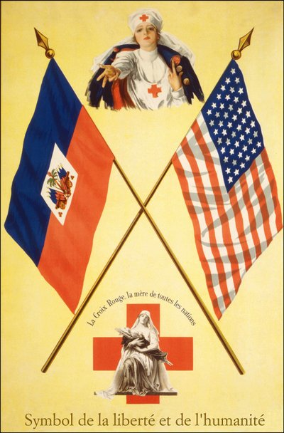 Affiche de la Croix-Rouge "Symboles de liberté et d