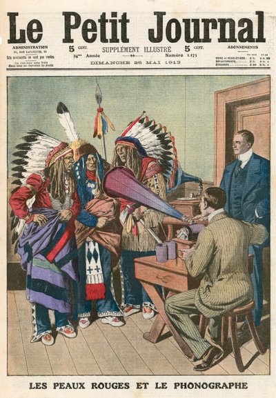 Indiens rouges et le phonographe - French School