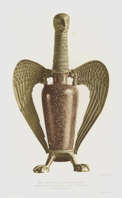 Vase en porphyre rouge monté par les orfèvres de l