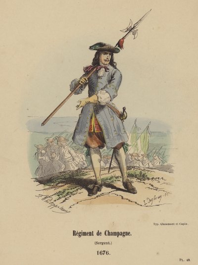 Régiment de Champagne, Sergent - French School