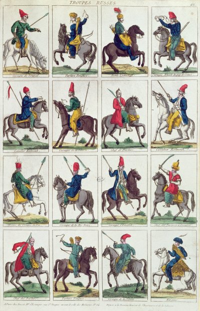 Unités régionales de cavalerie russe, vers 1812-14 - French School