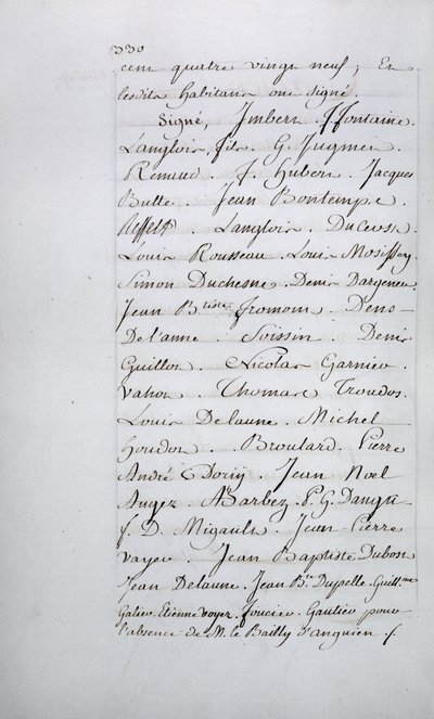Registre des doléances de la paroisse de Taverny, page 330 avec signatures, avril 1789 - French School