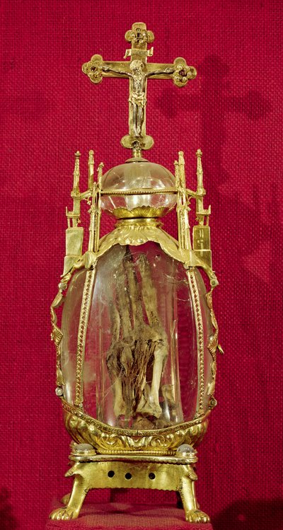 Reliquaire contenant la main de Sainte Attalia (c.697-741) 12e-15e siècle - French School