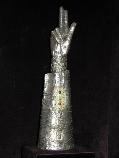 Reliquaire de Saint Georges (argent et bois) - French School