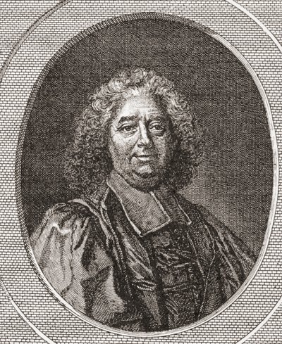 René Pucelle, 1655-1745. Magistrat français et abbé de Saint Léonard Corbigny. De Les Heures Libres publié en 1908. - French School