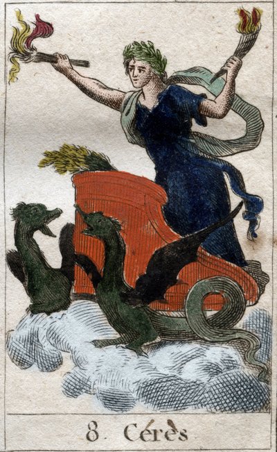 Représentation de Cérès sur son char, déesse de l
