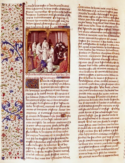 Représentation de Saint Bernard de Clairvaux (San Bernardo di Chiaravalle) (1090-1153) enfant. Il est au milieu de l