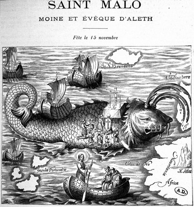 Représentation de Saint Malo (Saint Maclou) sur le dos d