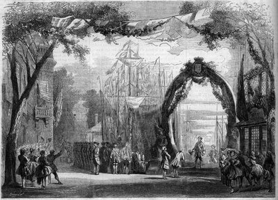 Scénographie du 1er acte de « Le Château Trompette » - French School